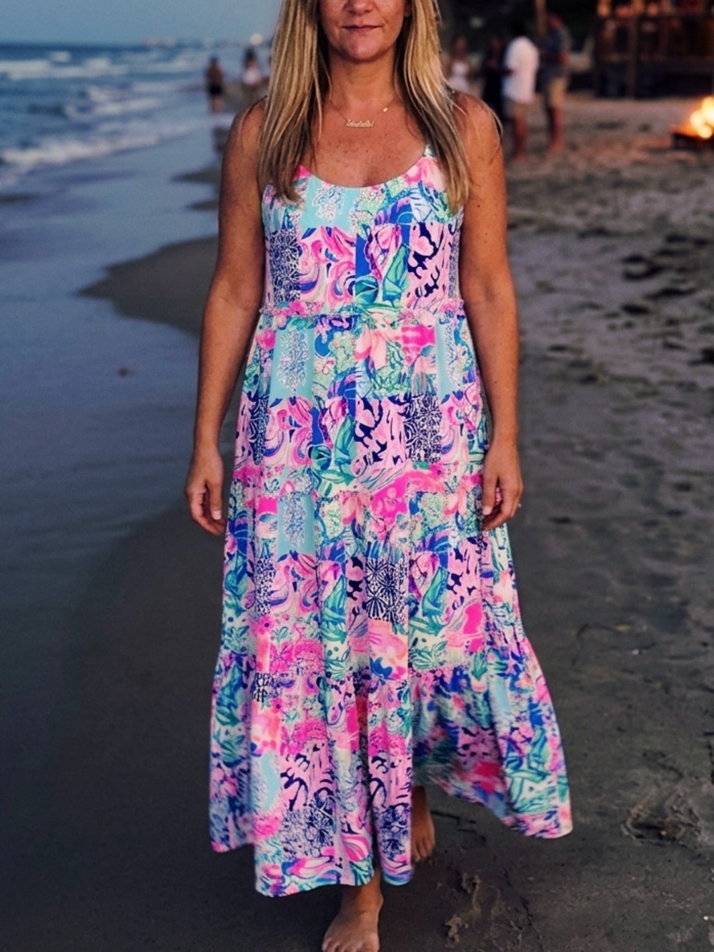 NWT Lilly Pulitzer Loro Maxi Dress Patch to Match Size M Fits Large HTF